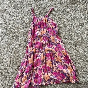 Old Navy Pink and Purple Ruffled Tiered Sundress